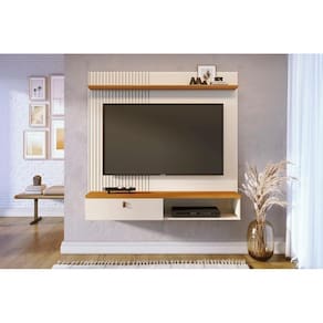Rack Íris para TV de até 55 polegadas - Cinamomo Off White - Madetec