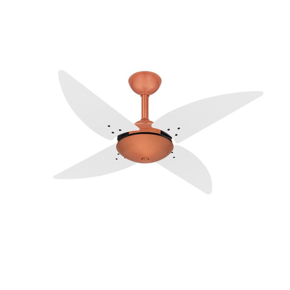 Ventilador Teto Cobre Quad Silencioso Sala 4 Pás Ventax 110V