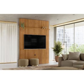 Estante Piso-Teto New Interlagos para TV de até 65 polegadas - Cumaru - Madetec