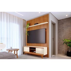 Composição Milo para TV de até 65 polegadas - Cinamomo /Off White - Madetec