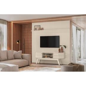 Estante New Laguna Para TV até 75 Polegadas Calacata off White - Madetec