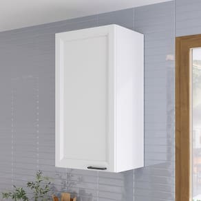 Armário Aéreo 1 Porta 41cm Soho Cabecasa Madeiramadeira Branco/Branco