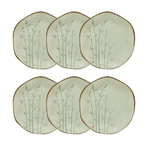 Conjunto 6 Pratos de Sobremesa 21,5 cm Ryo Bambu Porcelana Oxford