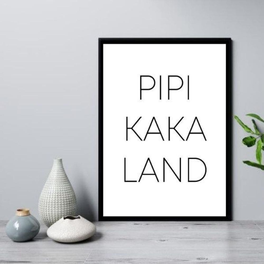 Quadro Para Banheiro Com Frase Divertida 33X24Cm - Com Vidro