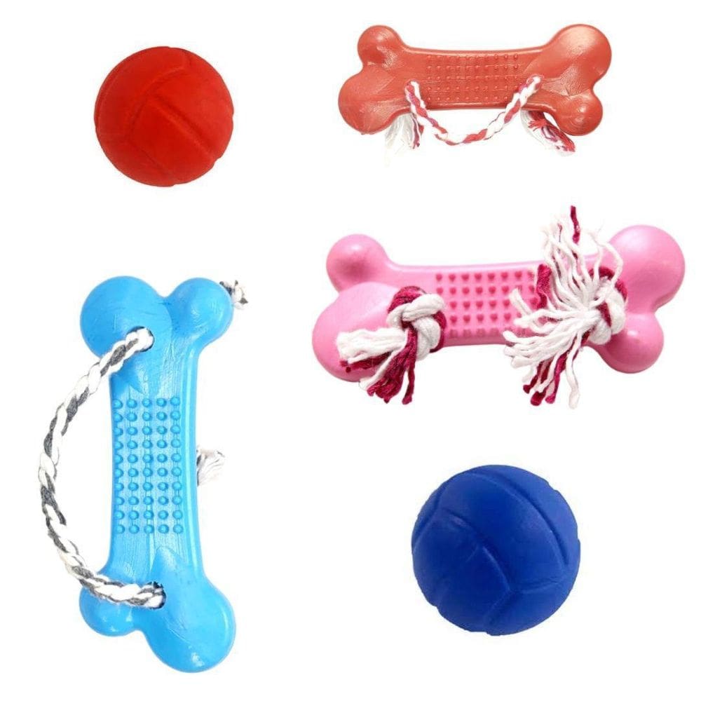 Kit 5 Brinquedos Para Cães E Gatos De Médio Porte.