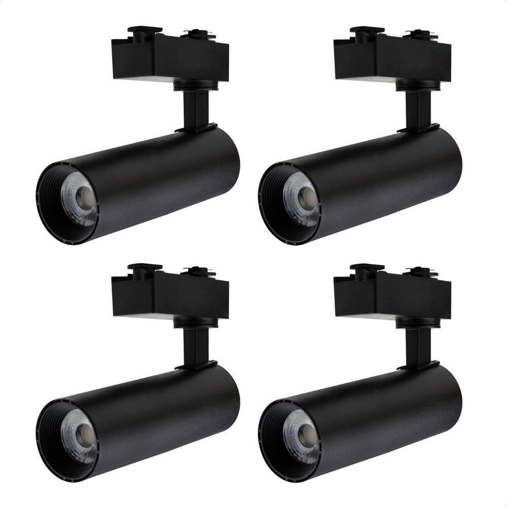 Kit 4 Spot Longo Led Mr16 Para Trilho Eletrificado Pt 3000K
