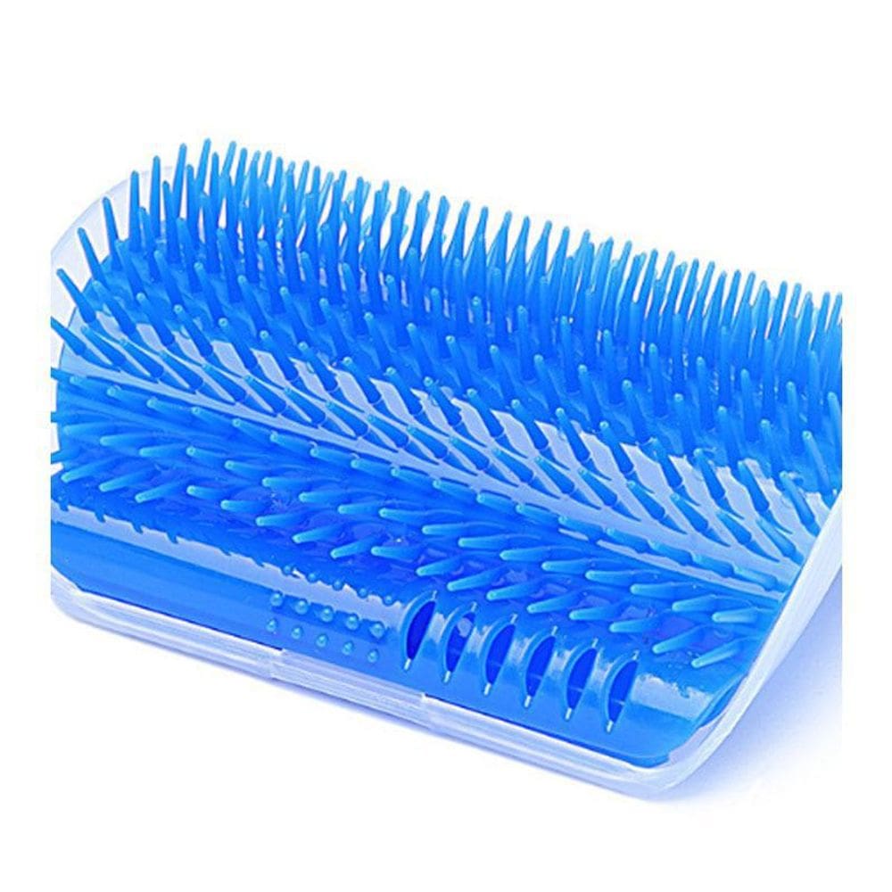 Escova Auto Massageadora Coça Coça Azul Claro Para Gatos