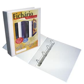Fichário Revestido Com Cristal A4 Branco 45Mm 3344Br Com