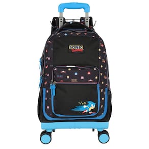 Mochila Rodinhas Com Alça Luxcel Sonic Preto