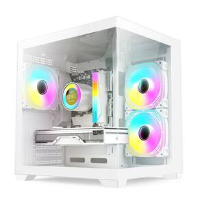 PC Gamer Skill Aquarium,  Intel Core I5 10400F, 16GB 3200MHz, Geforce RTX 4060 8GB, SSD 512GB M.2, Fonte 600W 80 Plus, Branco SKA086