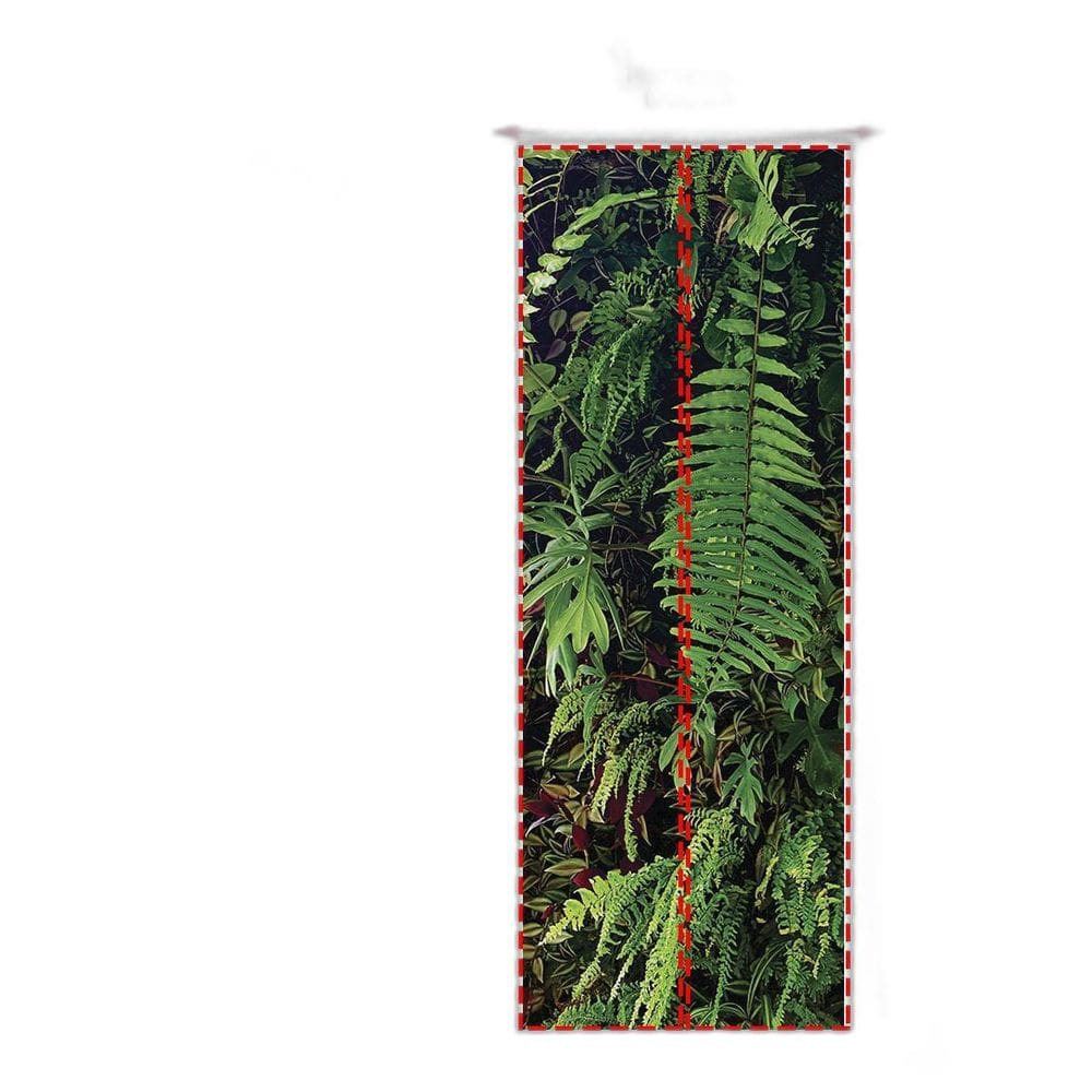 Papel De Parede Painel 3D Folhas Flores Verde Viníl 1M