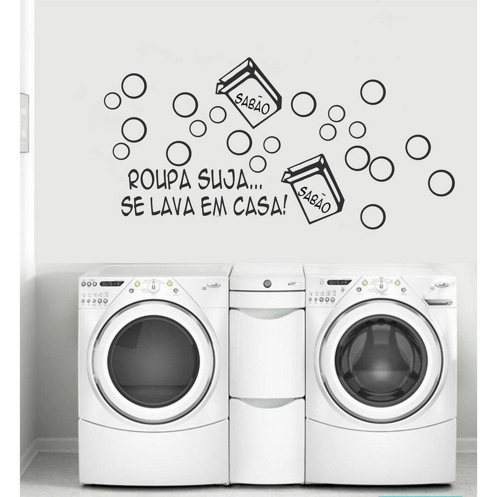 Adesivo Decorativo Sabão E Bolhas Para Lavanderia