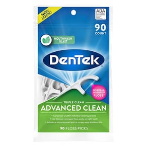 Fio Dental Dentek Floss Picks Triple Clean Advanced 90un