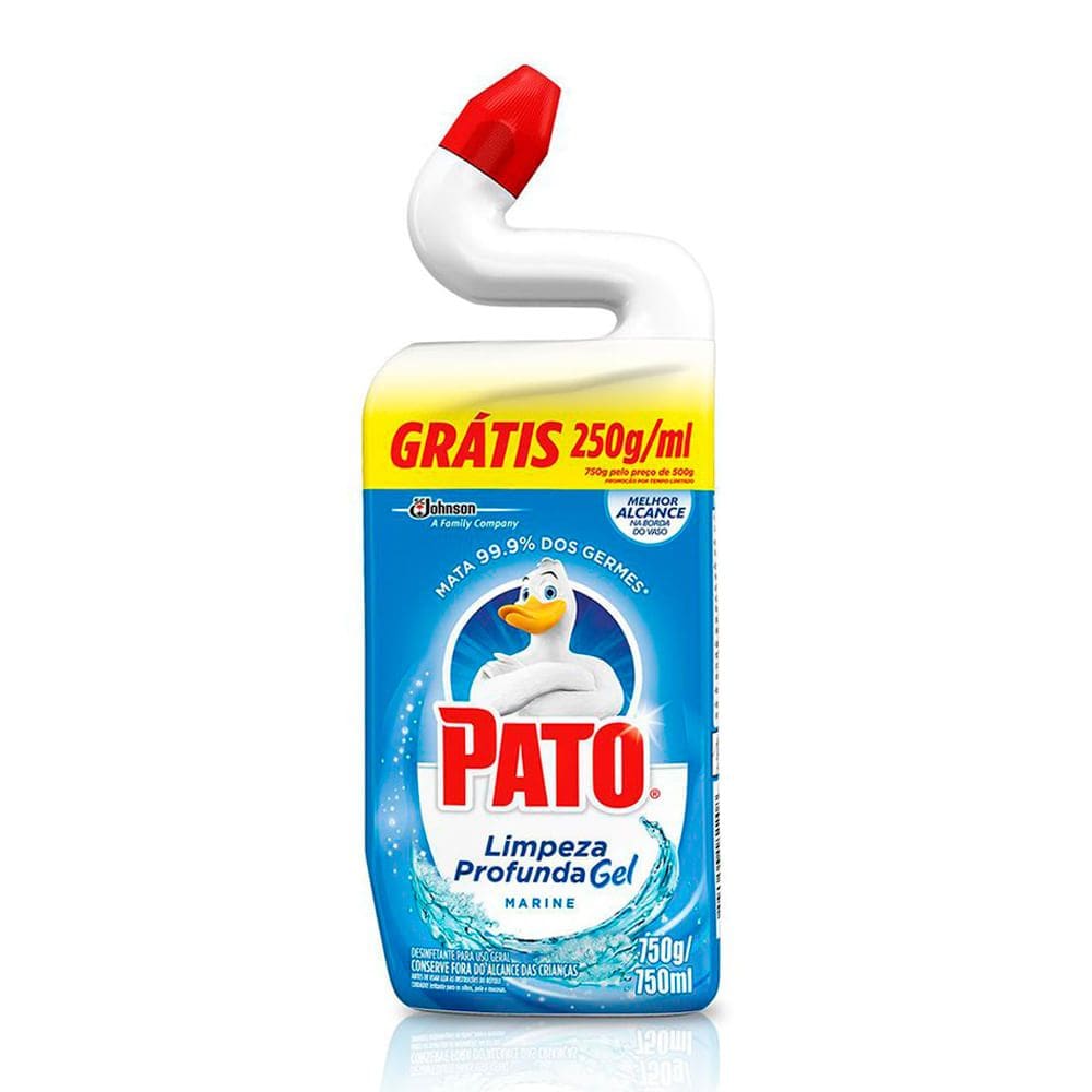 Pato Limpador Sanitário Marine Leve 750ml Pague 500ml