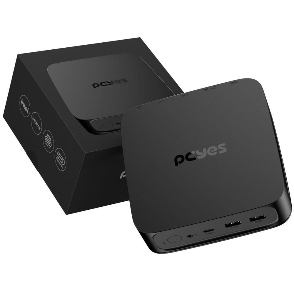 Mini PC PCYES B300, Core i3-1215U, Memória 8GB DDR4, SSD 256GB NVMe, Wifi, Bluetooth, Linux