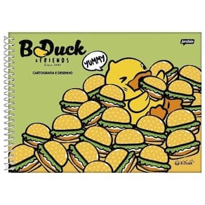 Caderno Cartografia Espiral 80 Fls B.Duck Capa 1 - Jandaia