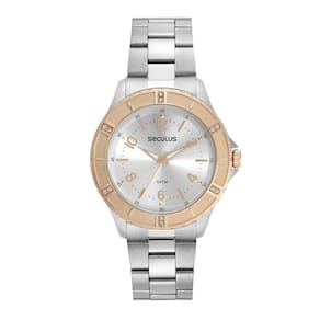 Relógio Seculus Feminino Ref: 77223L0SVNS2 Analógico Bicolor