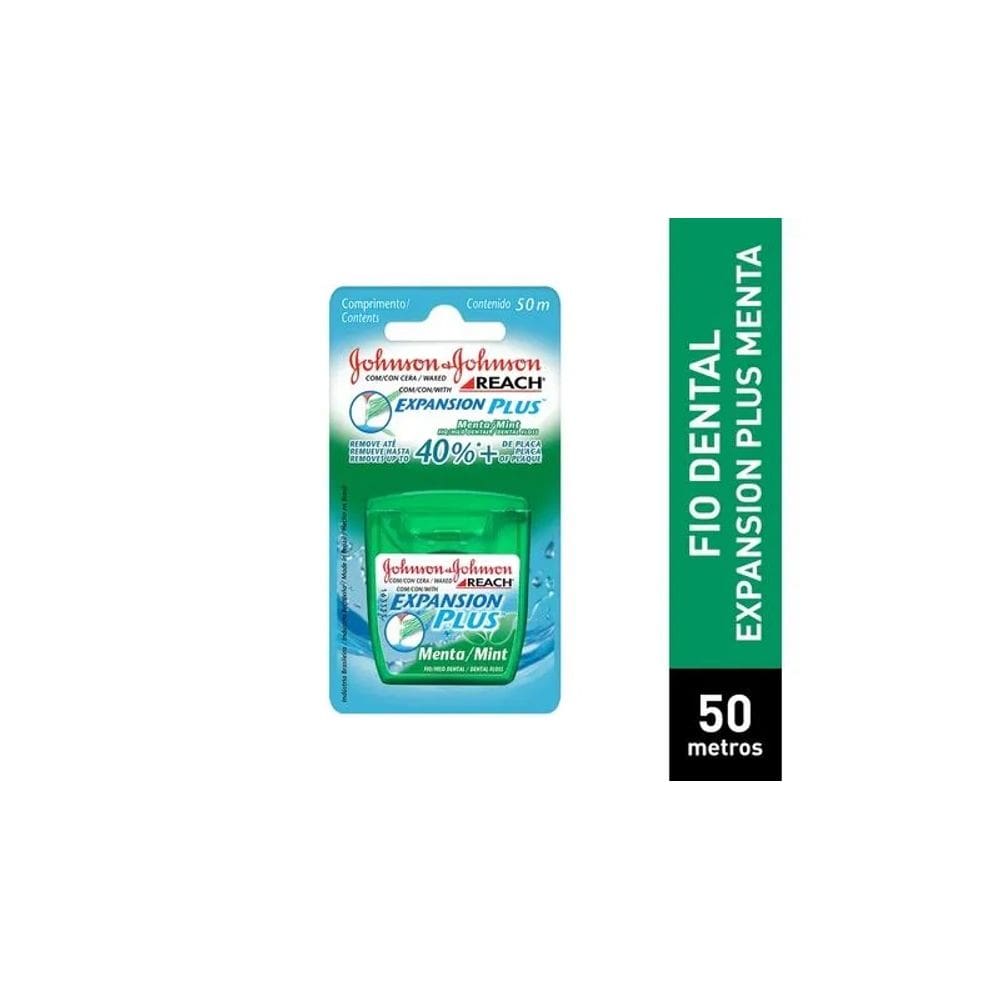 Fio Dental Johnson & Johnson Reach Expansion Plus Menta 50M