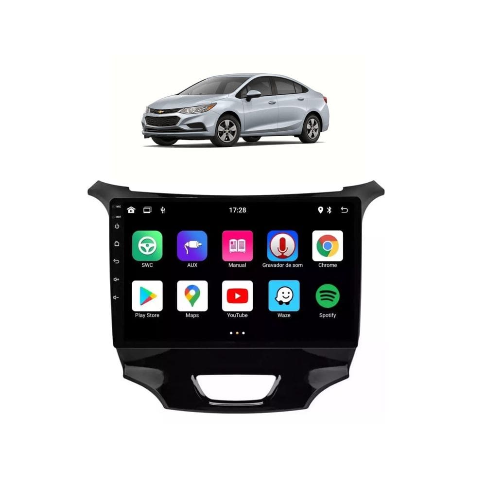 Kit Multimídia Cruze LT 2018 / 2023 9 Pol Android Carplay 2/64GB - ADAK 2964-G2