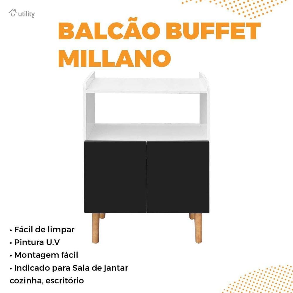 Aparador Buffet Cantinho Cafe Retro Mesa Madeira 58X85Cm