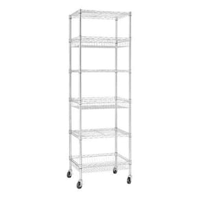 Estante Aço Organizadora Multiuso 192X45,5X61Cm Com Rodas
