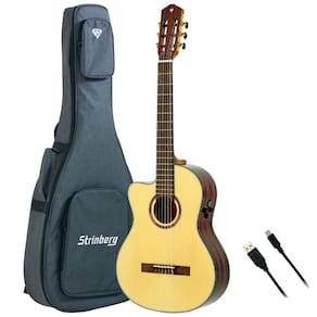 Violão Strinberg Diamond Nylon Clássico Dc1c Natural Canhoto