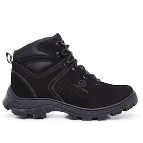 Bota Arizon Couro Masculina Bico de Pvc Palmilha Anatômica