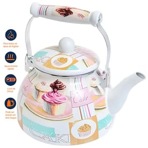 Chaleira Esmaltada Bico De Ganso Cake Retrô Vintage De 2,5L