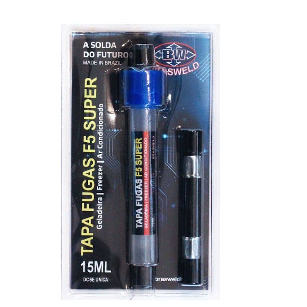 Tapa Fugas Brasweld F5 Super 15ML sem Mangueira para Refrigerador e Ar Condicionado