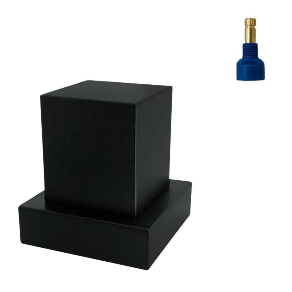 Kit 4 Acabamento Para Registro Quadrado Preto + 5 Conversor