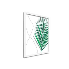 Quadro Decorativo Planta Verde Minimalista 33X24 Sala Luxo