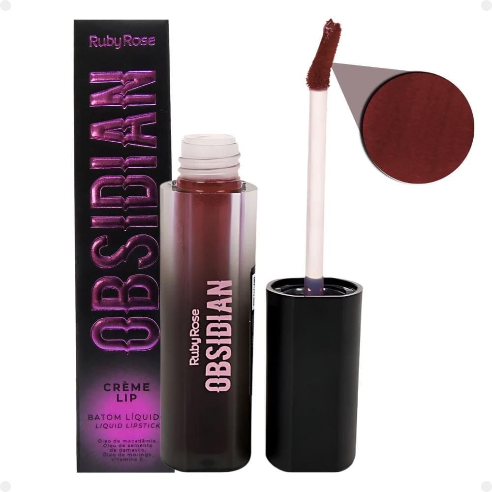 Batom Líquido Ruby Rose Obsidian Crème Lip Ocl04 Hb-7100-4