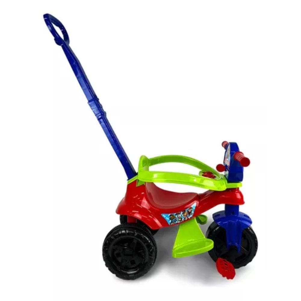 Triciclo Carrinho de Passeio Infantil Com Empurrador e Pedal Kemotoca Baby Dog Motoca