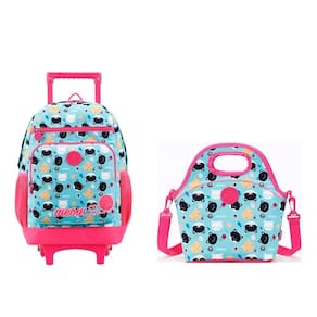 Kit Mochila Rodinha G Lancheira College Gato