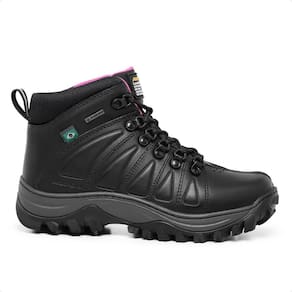 Bota Urus Couro Feminina Trabalho Bico de Pvc Resistente