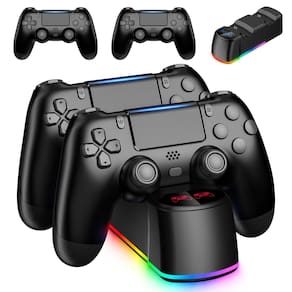 Controlador e estação de carregamento para PS4 (pacote com 2)