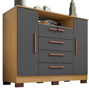 Cômoda Sapateira Rack para Quarto 2 Portas 4 Gavetas Madri