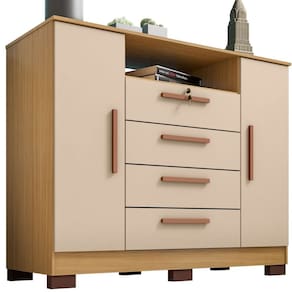 Cômoda Sapateira Rack para Quarto 2 Portas 4 Gavetas Madri