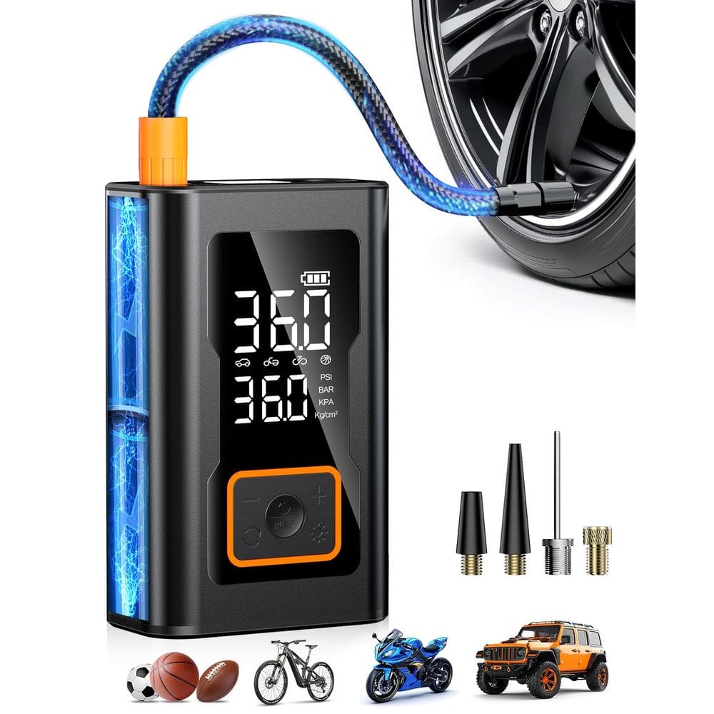 Compressor de ar portátil com inflador de pneus LYTFEI Compact com medidor