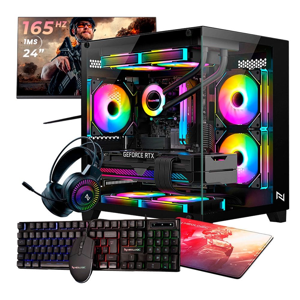Pc Gamer Completo Ryzen 5 5600GT, 16GB 3200Mhz, (Radeon Vega 7 Integrado), A520M DX, SSD 240GB, 500W 80 Plus, 3 fans RGB, Neologic - NLI89021