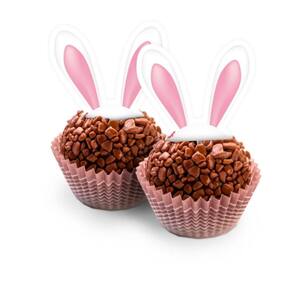 Picks Decorativos De Orelhas Páscoa Chocolate 8 Un Regina
