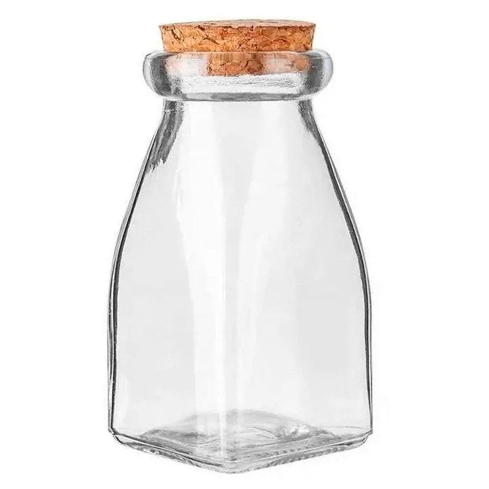 Kit 10 Frascos Garrafas de Vidro Com Rolha Lembrancinha 125ml