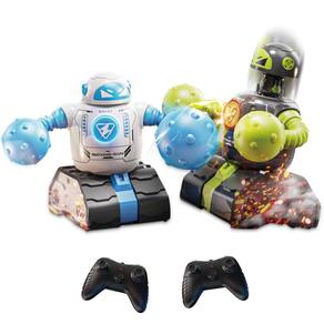Conjunto de 2 robôs de combate com controle remoto cxjoigxi com som e luz