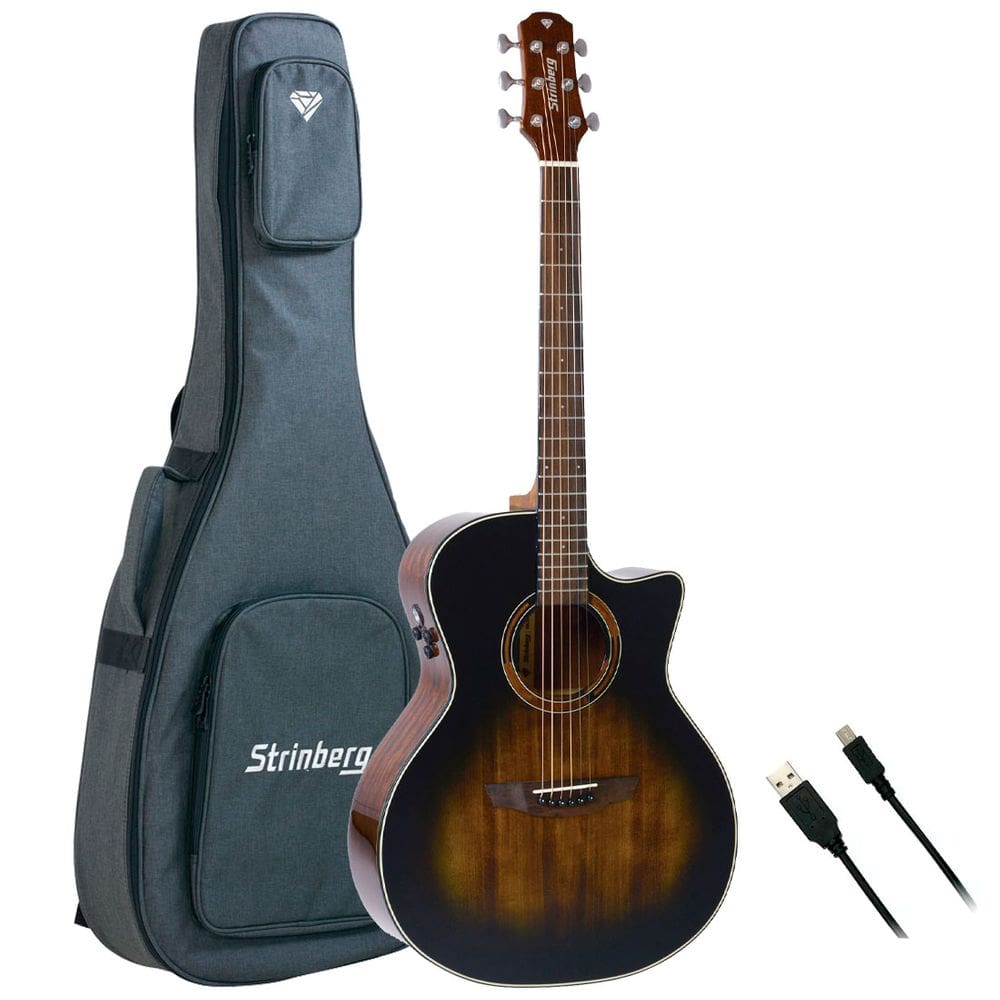 Violão Strinberg Diamond Da2sc Sbk Sunburst Black Artistic C/ Bag