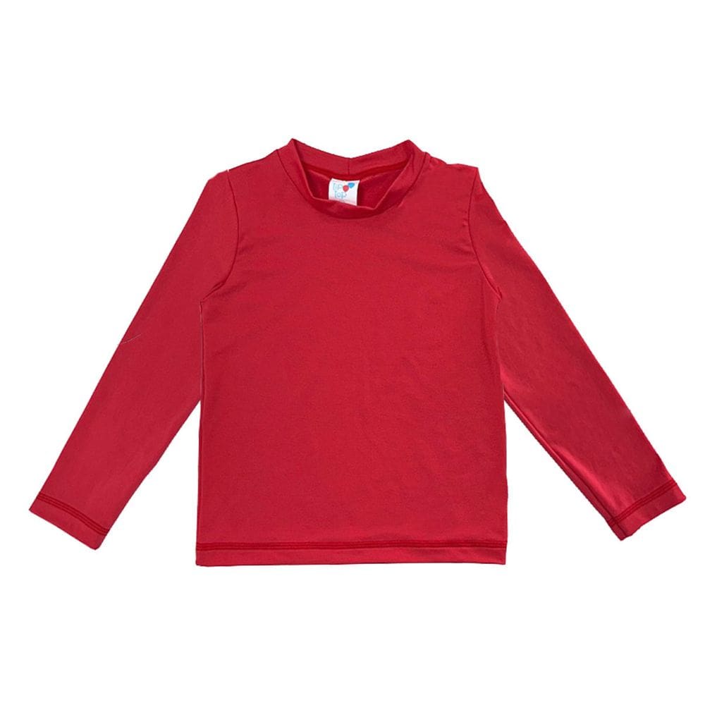 Camiseta Praia Infantil Proteção UV Vermelha Tip Top