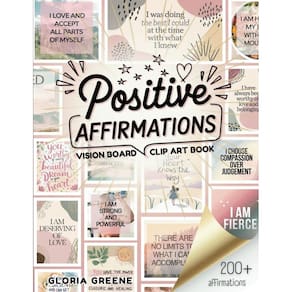 Book Positive Affirmations Vision Board Clip Art 2025