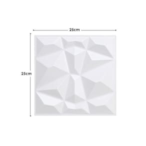 Kit 15 Placas Pvc 3D Revestimento De Parede Diamante 25 Cm