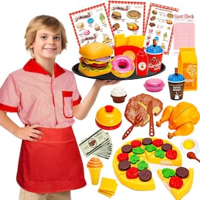 Conjunto variado de brinquedos Restaurant Server Play para crianças de 3 a 8 anos