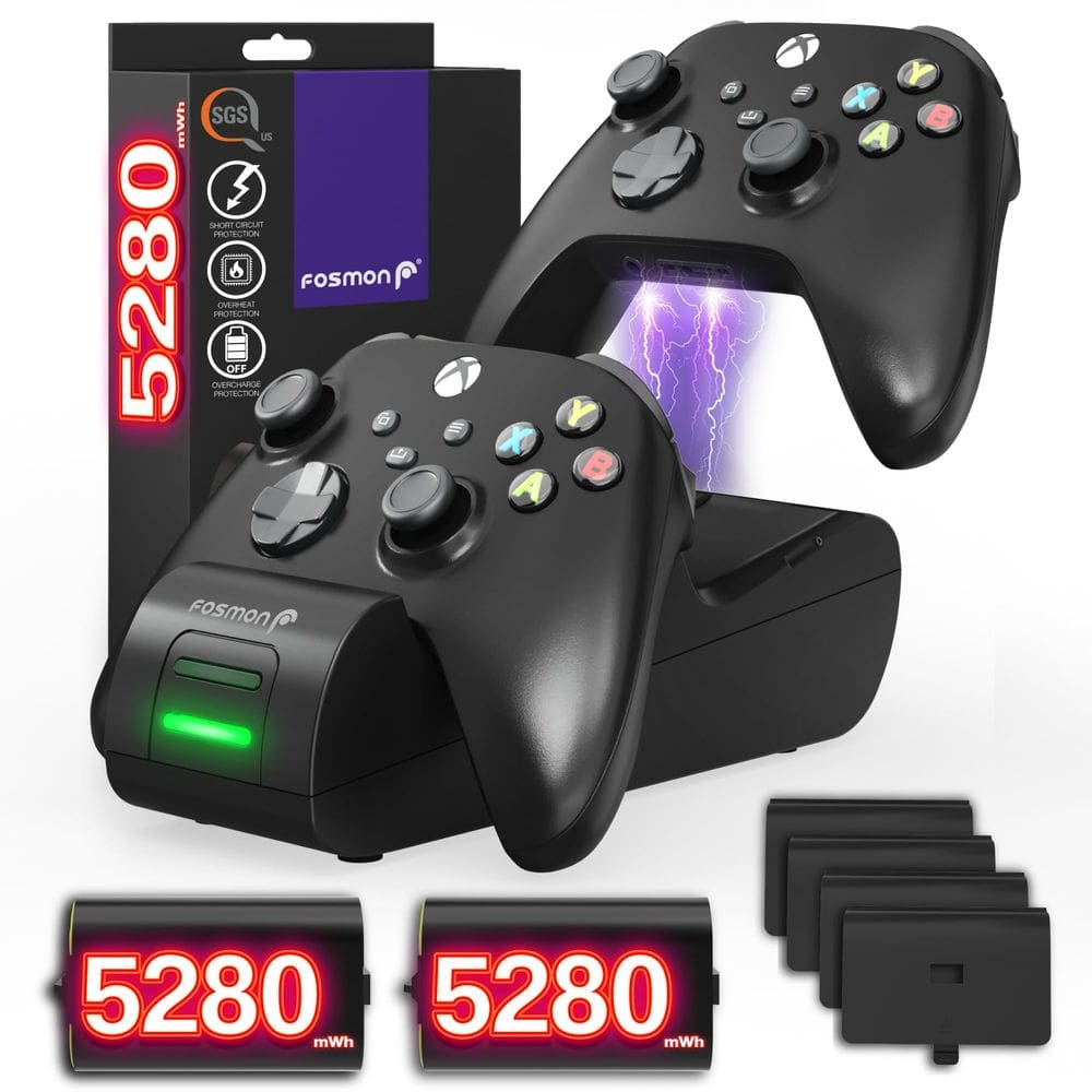 Estação de carregador controlador Fosmon Dual 2 MAX Xbox Series X/S/One