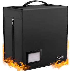 Estojo de CD ENGPOW, fichário de CD à prova de fogo com capacidade de 400, preto
